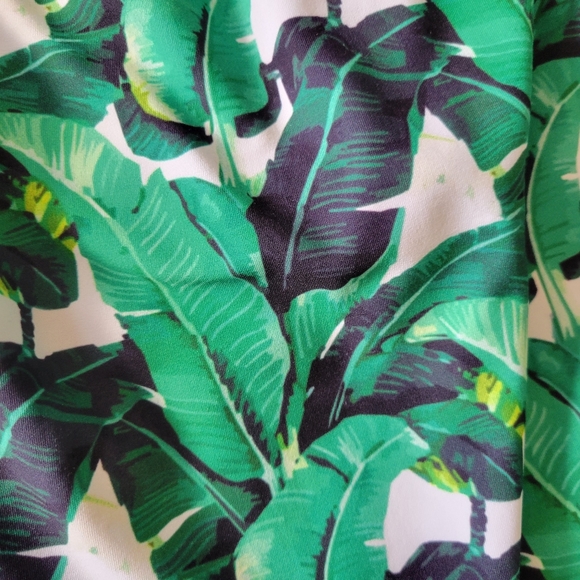 Ekouaer Palm Strappy One Piece Swimsuit Bright Greens M Like New High Leg Cheeky - Picture 3 of 8